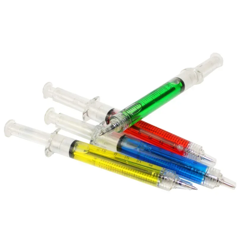 Syringe Shape Pens Ball Point Pen Student Prizes Hospital Nurse Doctor Play School For Boy Girl Party Easter