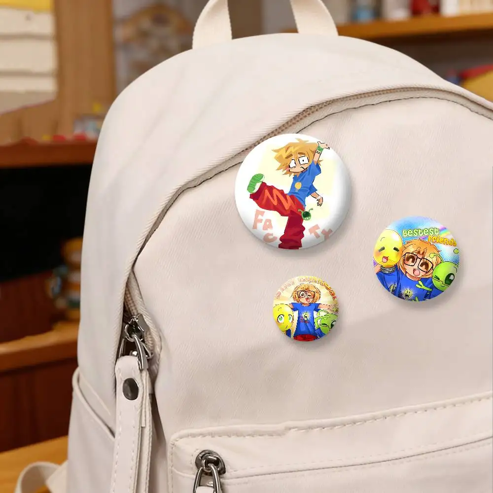 F-Fact A-Attack Adventures Badges Creative Tinplate Button PinsBrooch Badge Clothes Backpack