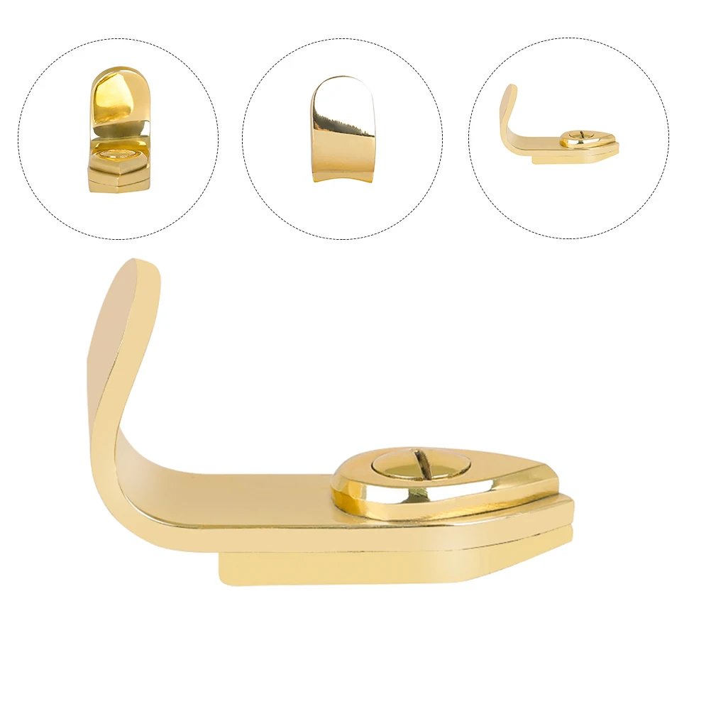 

s Saxophone Thumb Rest Metal Ergonomic Brass Thumb Support for Sax Tube Body Stress Relief Practice Part Hook Cushion