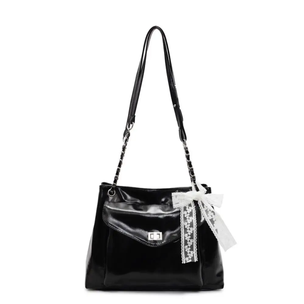 

Y2k Soft Leather Tote Bag Solid Color Minimalist Ballet Style Armpit Bag Elegant Lightweight Commuting Shoulder Bag Women