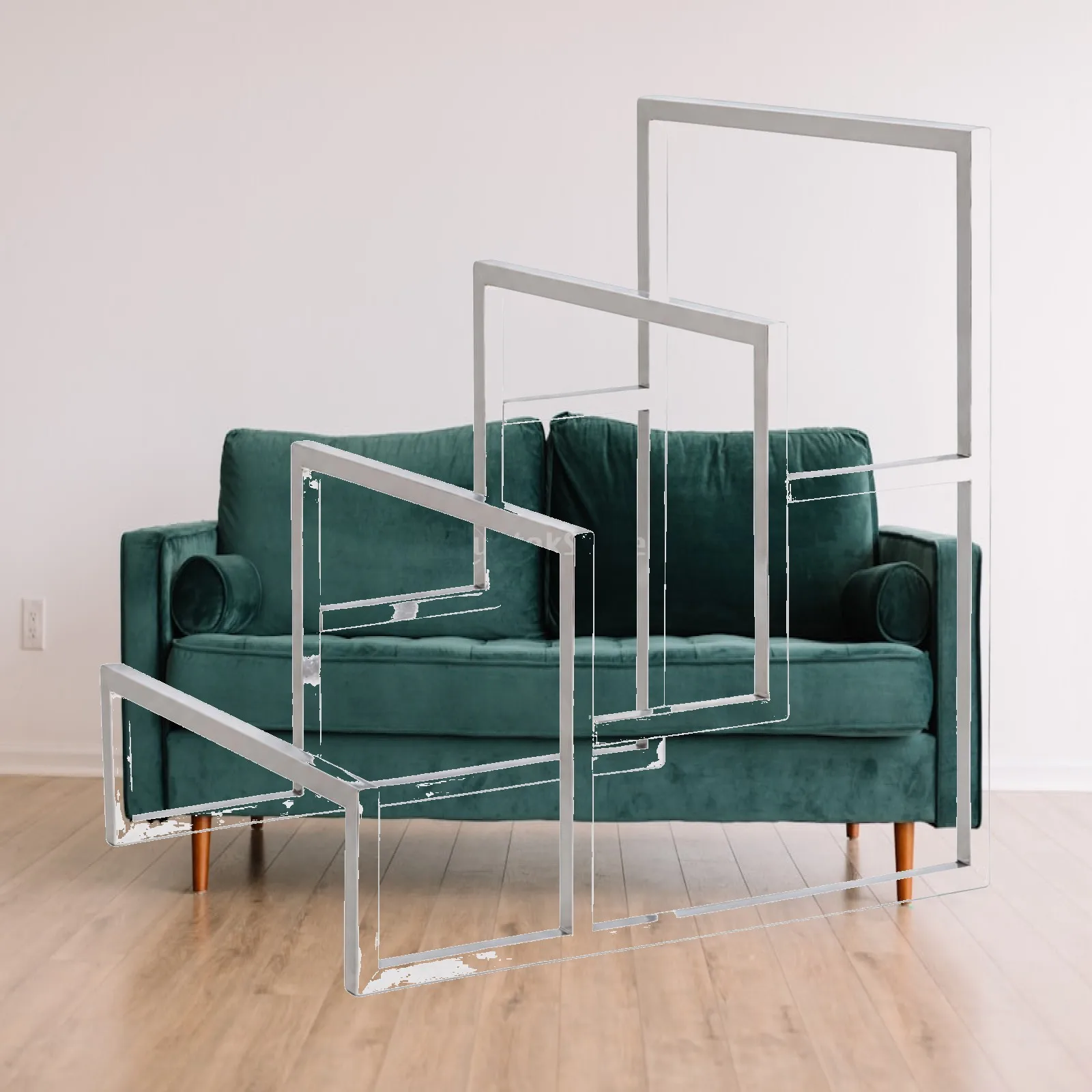 Stepped Wallet Display Shelf Multi-Level Three-Tier Stainless Steel Wallet Display Rack Clutch Holder Stand Mirror-Finished