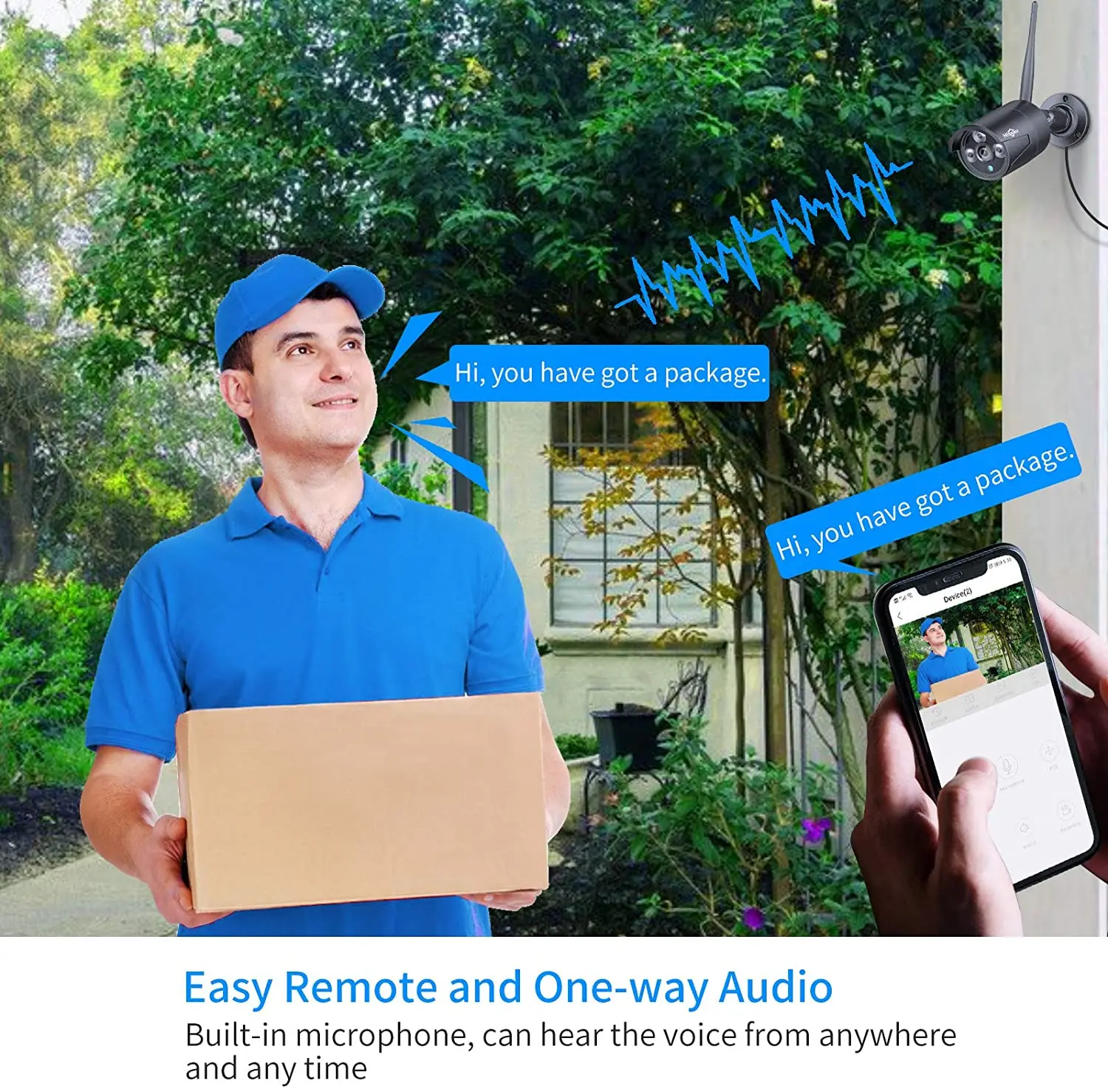 Hiseeu 8CH Wireless IP Cameras NVR Kit Outdoor Waterproof 3MP 1536P CCTV System Set With 10.1" Monitor NVR 1T Hard Disk