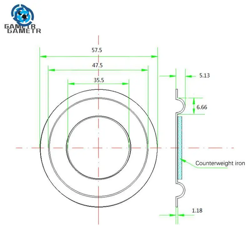 Aksesori Speaker teater rumah DIY, suku cadang perbaikan Speaker Radiator pasif diafragma Bass Audio 40 mm 57mm 1 buah