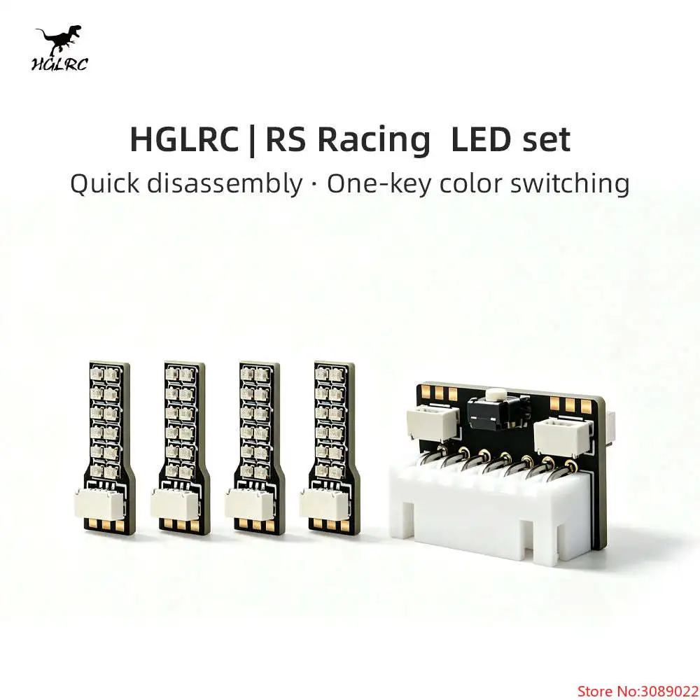 HGLRC RS Racing LED 4pcs 2812 Led Mini Light Strip Set One-click Color Adjustment  Plug and Play For RC FPV Freestyle Drones LED
