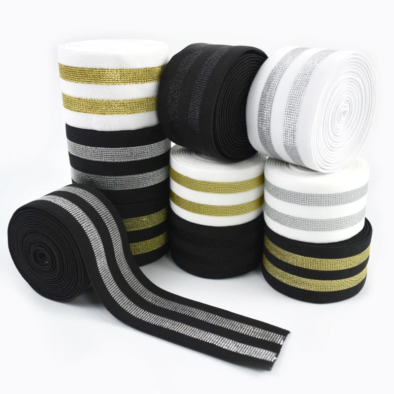 Gold Silver Elastic Band for Sewing, 2/5/10M