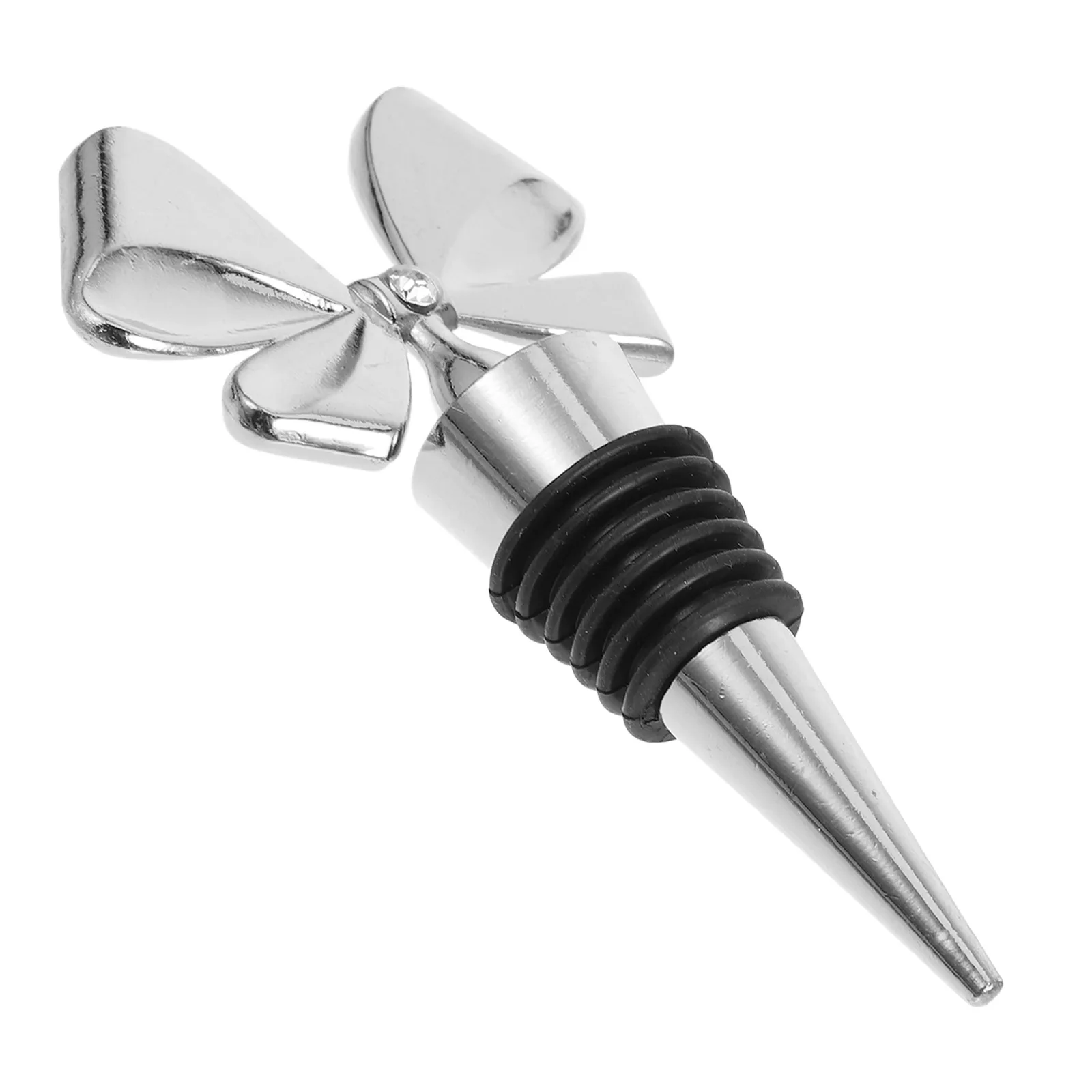 

Red Wine Bottle Stoppers Bowknot Design Leakproof Airtight Reusable Beverage Plugs For Wedding Party Decor Kitchen Bar