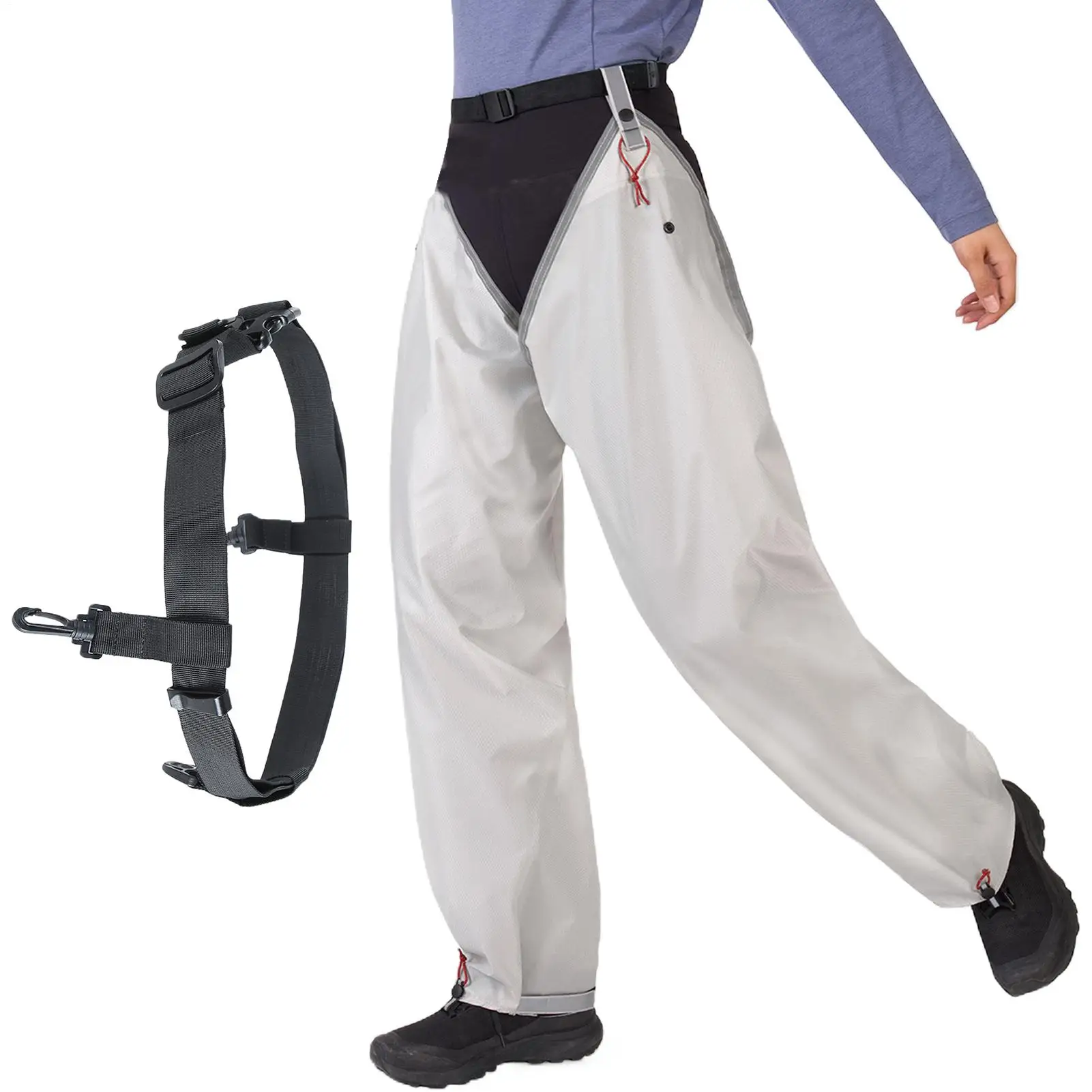 

Походные дождевые брюки, женские водонепроницаемые дождевые брюки, складные износостойкие верхние брюки, дождевик с регулируемым ремешком на щиколотке