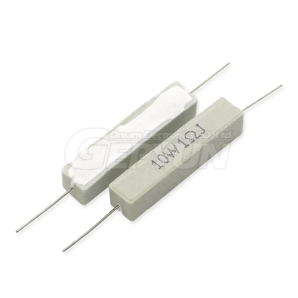 10pcs 10W Cement resistance resistor 1 2 3 5 8 10 15 20 25 47 100 1R 2R 3R 5R 8R 10R 15R 20R 25R 47R 100R 1k 2k 10k ohm
