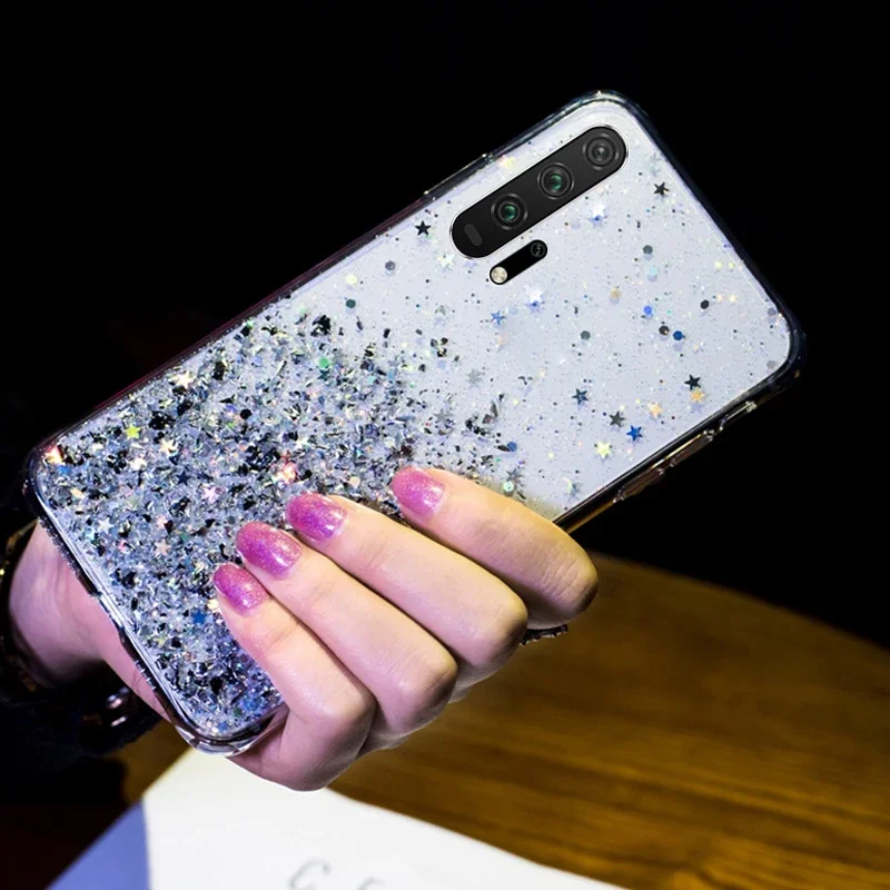 Glitter Luxury Soft Phone Case For Huawei P20 P30 P40 P50 Lite Pro For Huawei Honor10 20 30 50 V10 Lite Pro TPU Back Cover Case