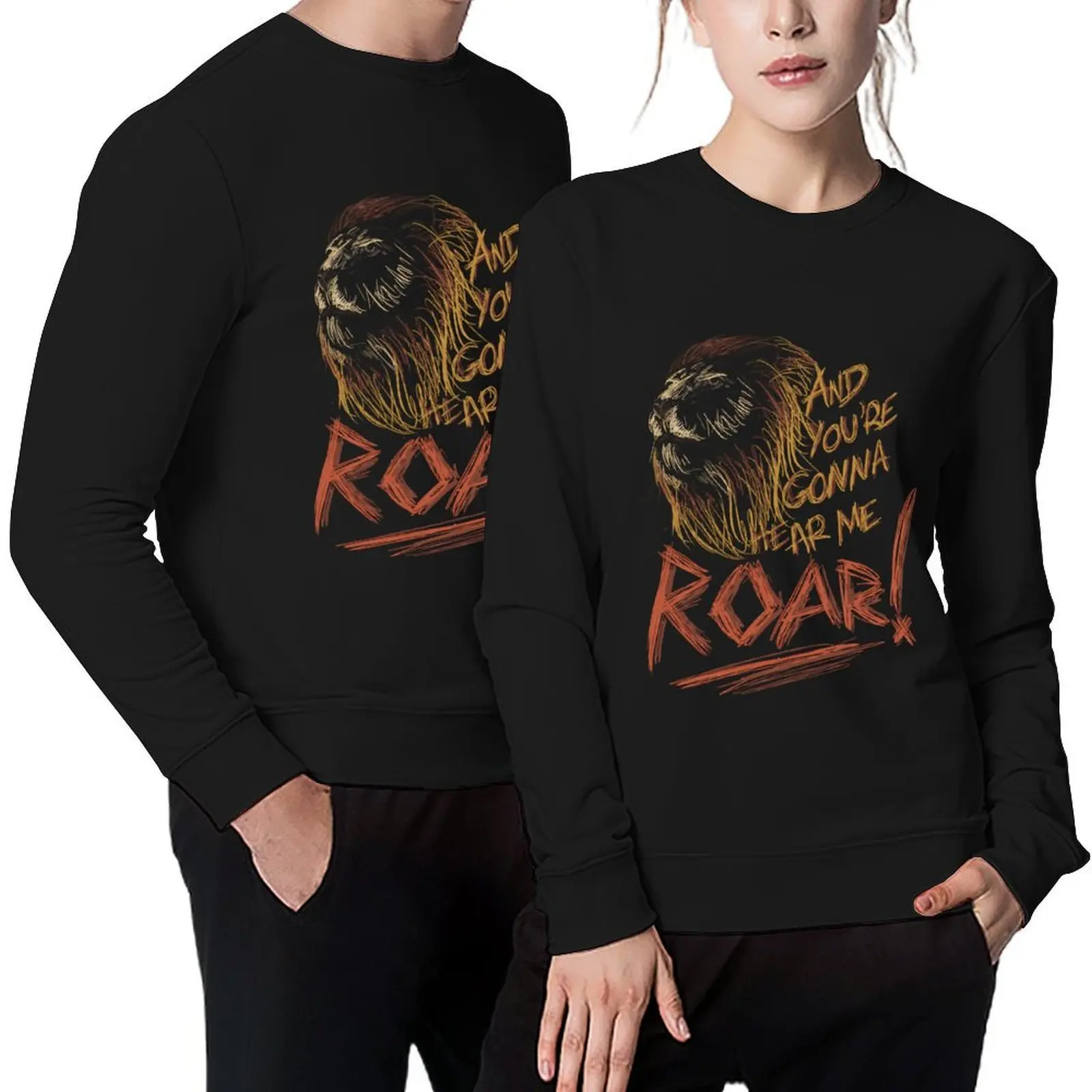 

ROAR Katy Perry lyrics Pullover mens designer clothes men's winter sweater fashion men japanese style new in sweatshirts