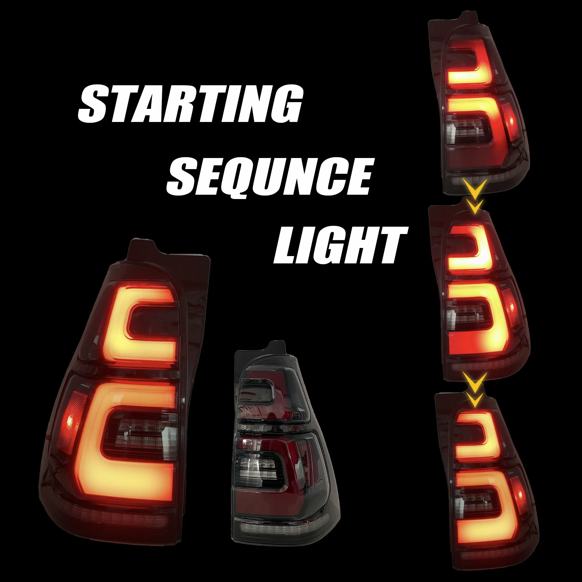 Car LED Rear Taillights for Toyota 4runner 2003-2009 Animation Rear Lamps LED Taillight Assembly