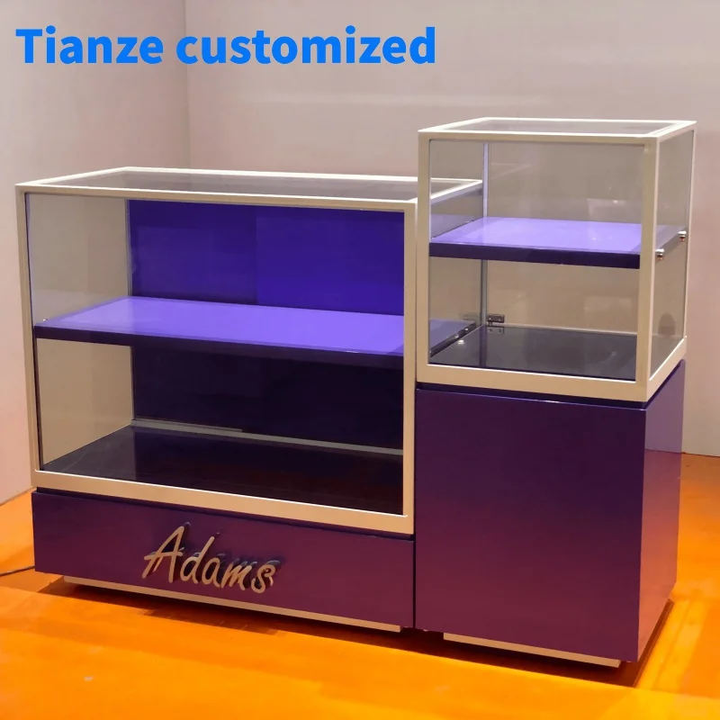 

[Customized]OEM Market Mall Kiosk Jewelry Watch Modern Kiosk Display Cabinet Showcase With Led Lights