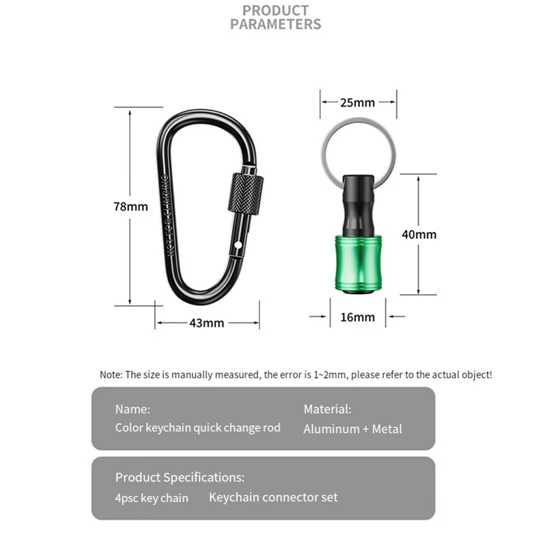 Frische 4PCS Bunte 1/4 Sechseckigen Griff Bit Umwandlung Stange Schlüsselbund Typ Sechseckigen Bit Lagerung Quick Connect Stange