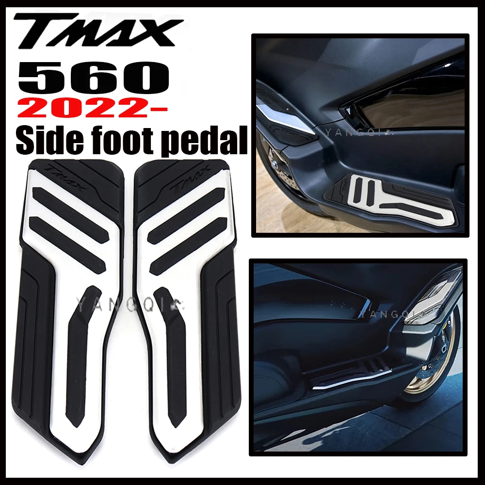 

New T-MAX 560 Motorcycle Black Driver Side Footboard Foot Pedals Foot Pegs Footrests Fits For YAMAHA TMAX Tmax 560 T-max560 2022