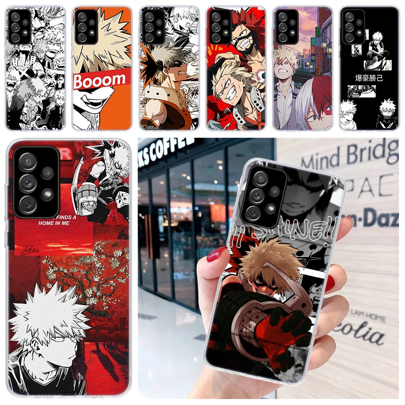 MHA Bakugou Katsuki Soft Phone Case for Samsung A55 A54 A53 A52 A15 A14 A13 A12 A25 A24 A23 A22 A35 A34 A33 A32 A03S A02S A04S