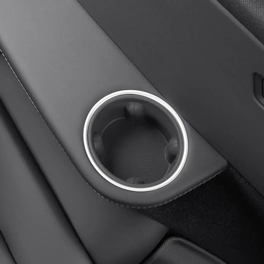 For Tesla YL Three Drain Cup Cover Silicone Anti Slip Pad Center Console Cup Holder Interior Accessories