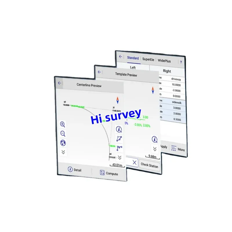 Krachtige Rtk Field Updatablesoftware Hi-Survey Android Os Data Verzamelen App-Programma Voor Rtk Gnss Landmeetkundige Baan