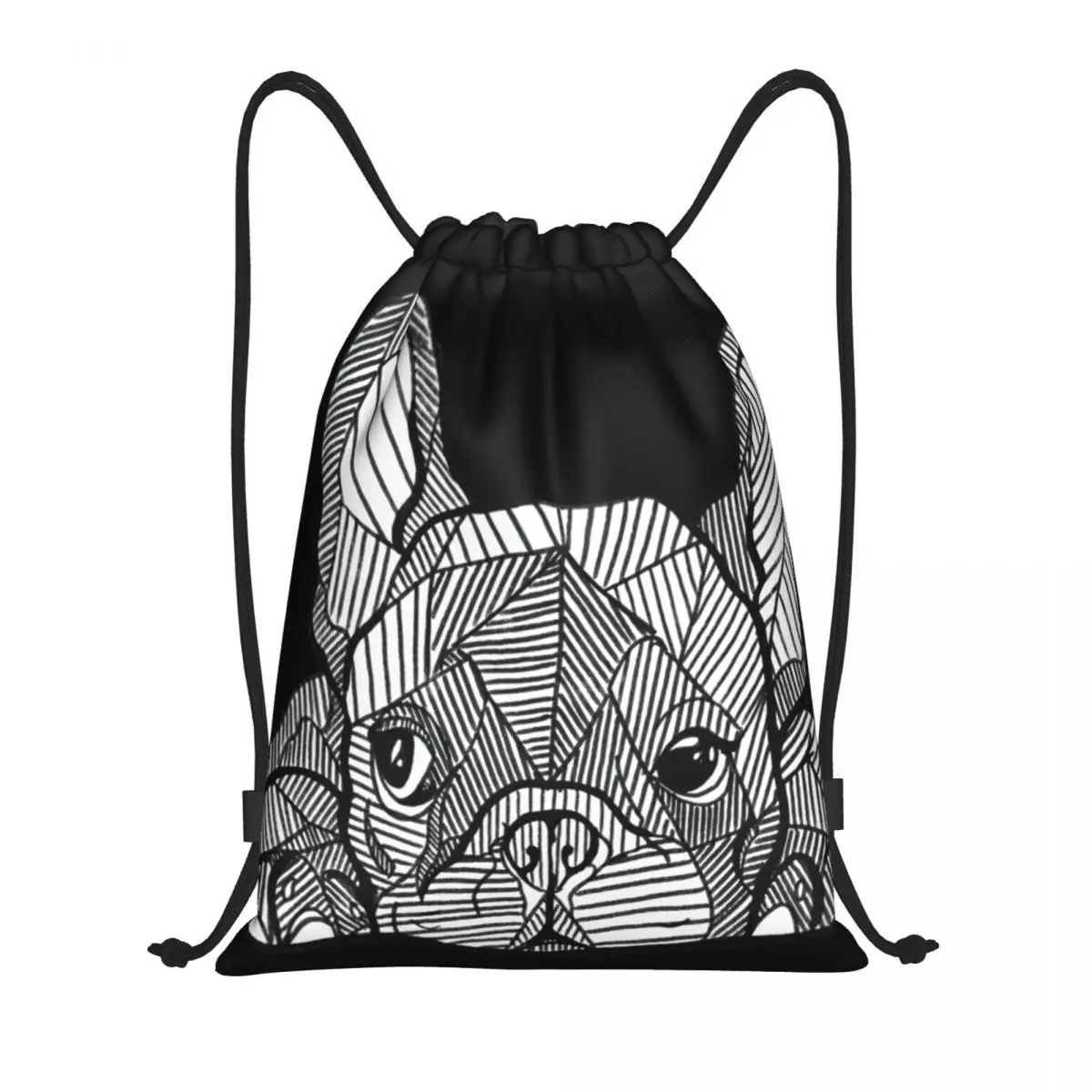 

Custom French Bulldog Drawstring Bags for Training Yoga Backpacks Men Women Frenchie Dog Sports Gym Sackpack