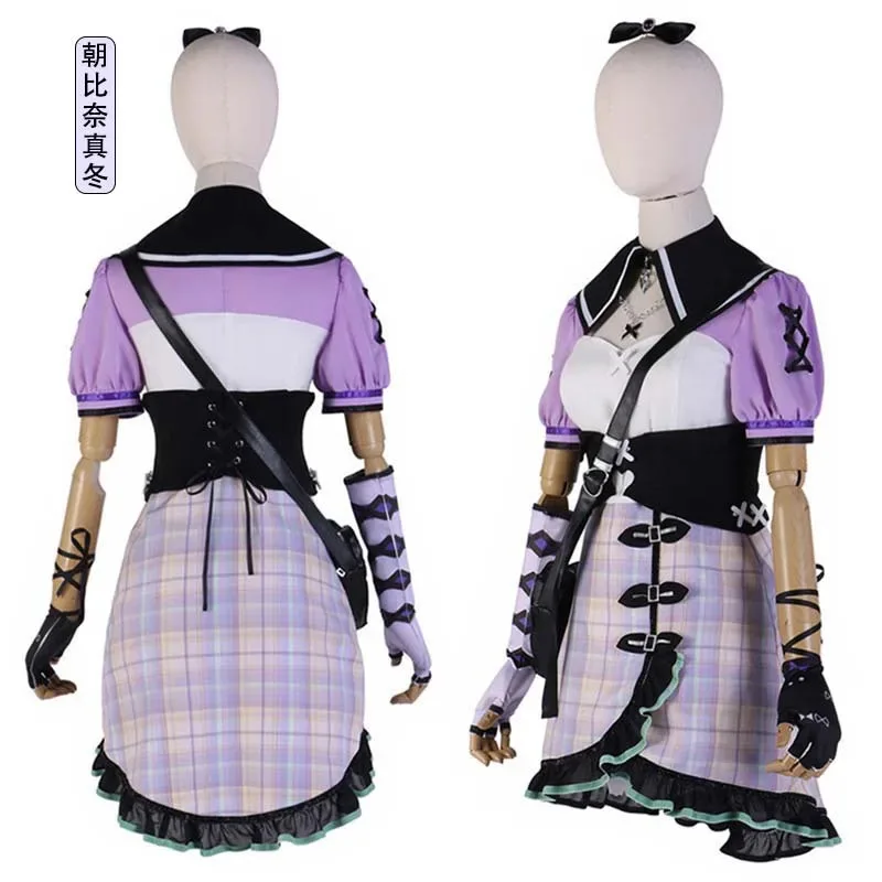 プロジェクト世界カラフルステージ偉業 25ji ナイトコード 25 朝比奈まふゆエナ宵崎秋山コスプレ衣装アニメドレスウィッグ衣装