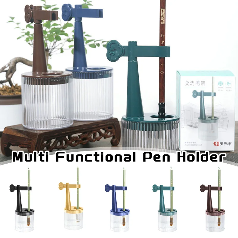 1Pc Multifunctional Painting Brush Holder Hanging Pen Drying Device brush No-wash Moisturizing Brush Cup Desk Organizer New