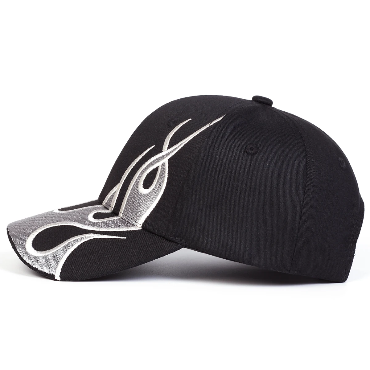 قبعات بيسبول مطرزة باللهب للجنسين، قبعات كاجوال قابلة للتعديل للربيع والخريف، قبعة واقية من الشمس في الهواء الطلق