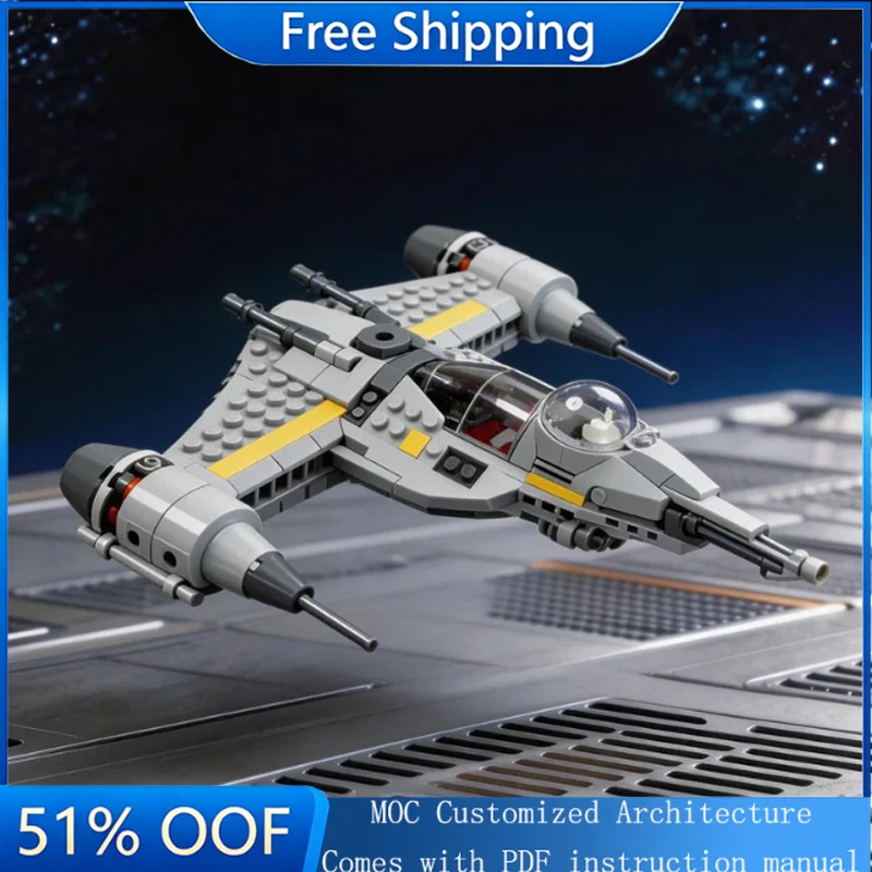 

New 348 PCS MOC Star Battle Series N-1 Interstellar Combat Aircraft Model Building Blocks Brick Creative Assembly Birthday Gift