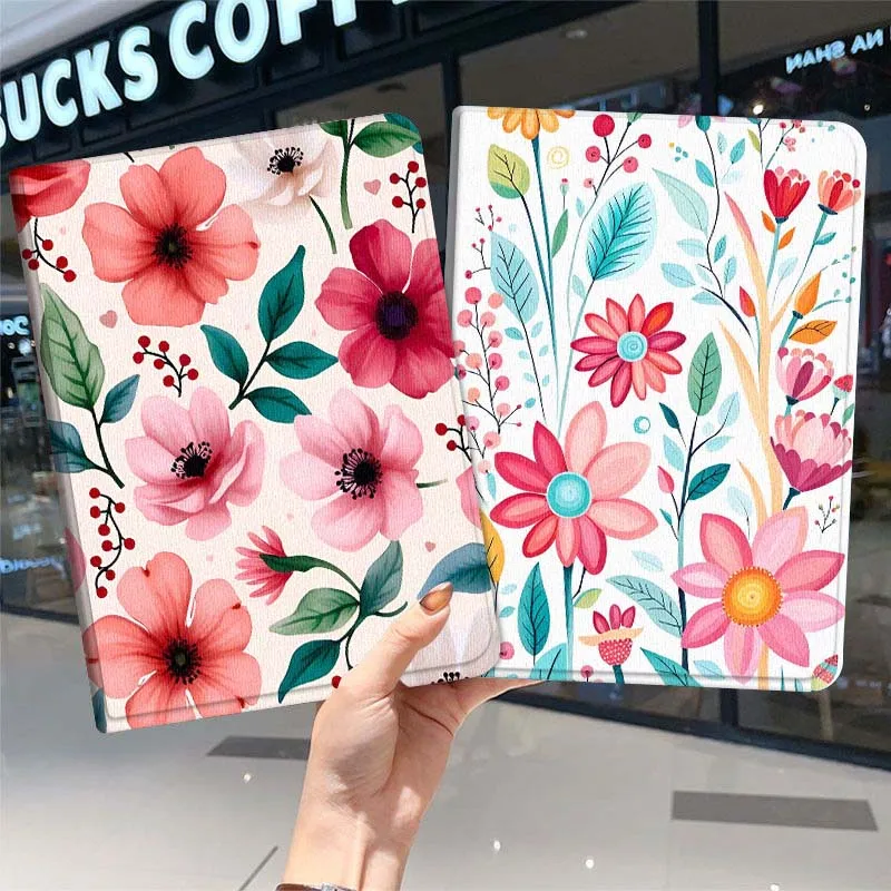 

Beautiful Floral Pattern For Samsung Galaxy Tab A7 A A8 A9 A11 S6 S11 10.1 10.4 10.5 Inch Lite PLus Soft Tablet Case Gift