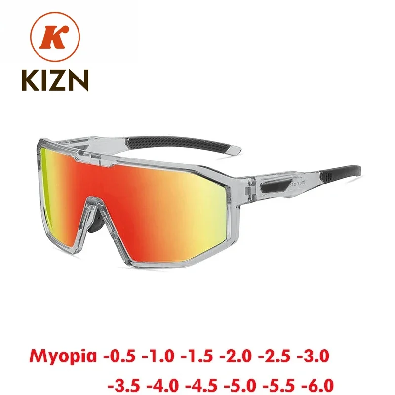 

Очки KIZN с поляризацией для активного отдыха, оправа TR90, для мужчин и женщин, солнцезащитные очки, защита от УФ400, спортивные очки для походов, с диоптриями от -0.50 до -10