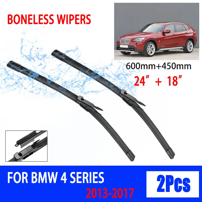 For BMW 4 Series 2013-2017 Car Wiper Dovetail Soft Rubber Wiper Windshield Windscreen HD Quiet Automotive Wiper 24