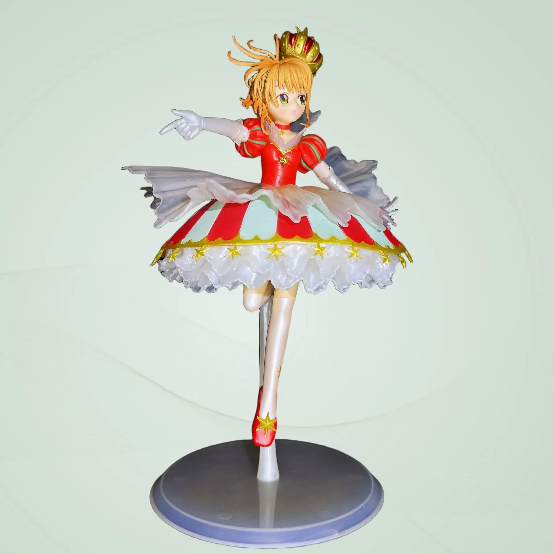 

Anime Figure Sakura Card Captor 15th Anniversary Collectible Doll Beautiful Girl Transformable Small Plum Blossom Wood Model