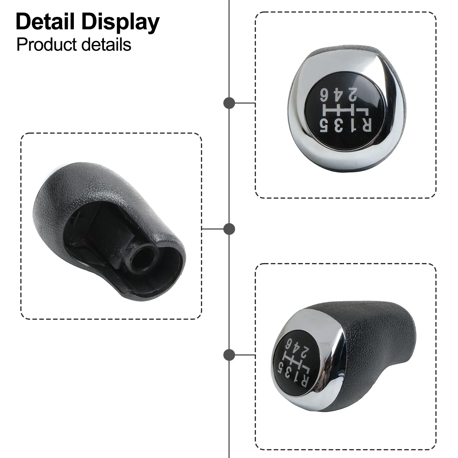 

Accent Gear Lever Black 6 Speed Knob Direct Replacement Easy Installation Vehicle Modification For Hyundai Accent