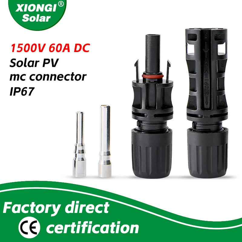 1 Pairs 1500V/60A Connector male and female Solar Panel PV Connector  used for Solar Cable 6mm2 10mm2