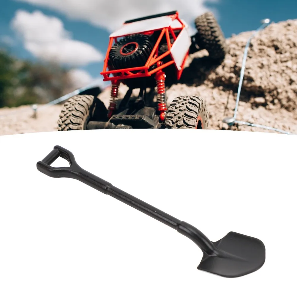 2Pcs Iron RC Crawler Shovel Decoration Set RC Cars Parts Black RC Metal Shovel Decoration Set Decorative RC Shovel
