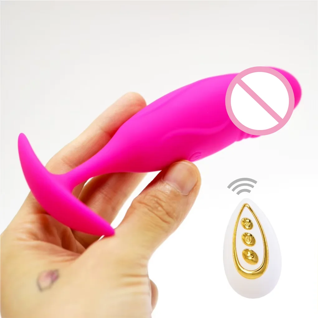 Wireless Realistic Dildo Vibrator Egg Anal Plug Sex Toys for Men Women, Vibrating Butt Plug Anal Dildo
