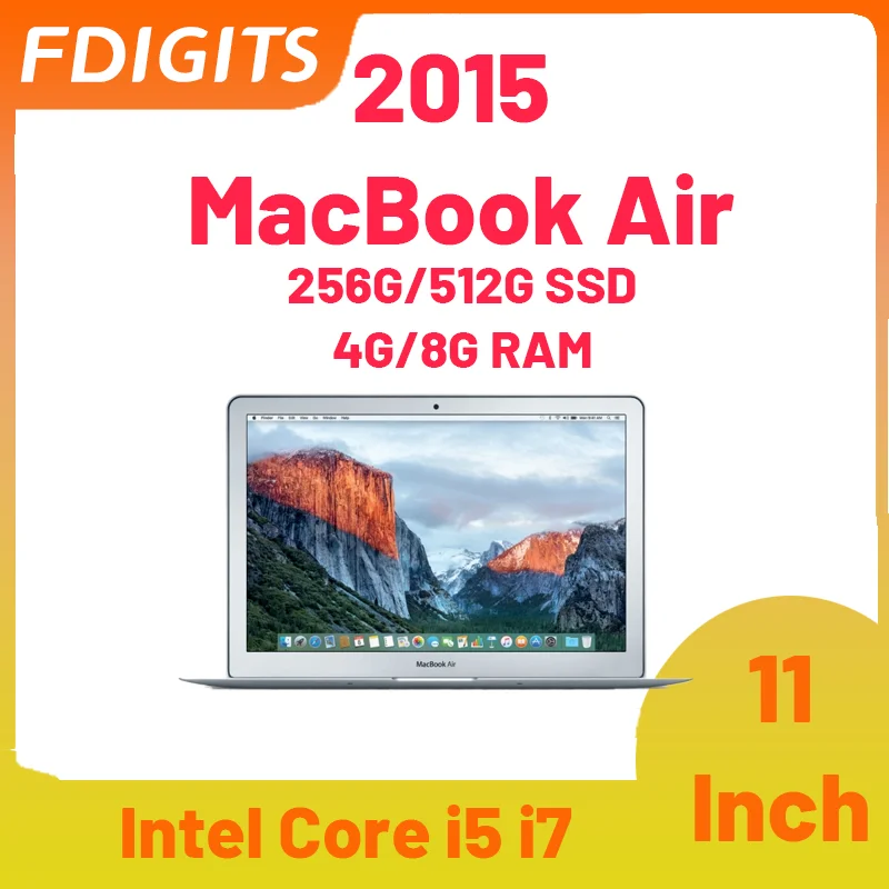 2015 MacBook Air Inter i5 i7 chip 11 inch WIFI 256G/512G SSD 4G/8G RAM Notebooks Laptop.