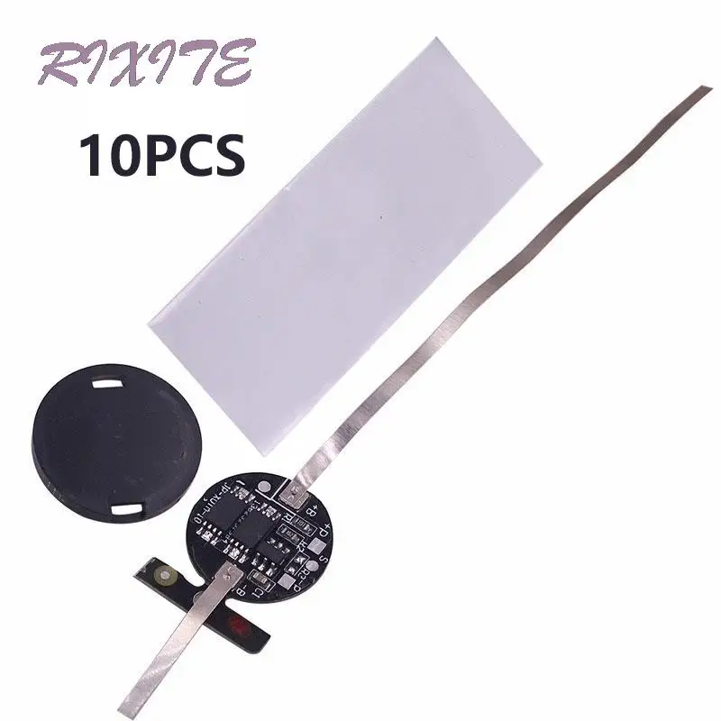 10PCS 3.7v 18650 Diy Lithium Battery Protection Board Pcm Pcb Nickel Plate Belt Plastic Heat Shrink Tube 3.7v Protection Board