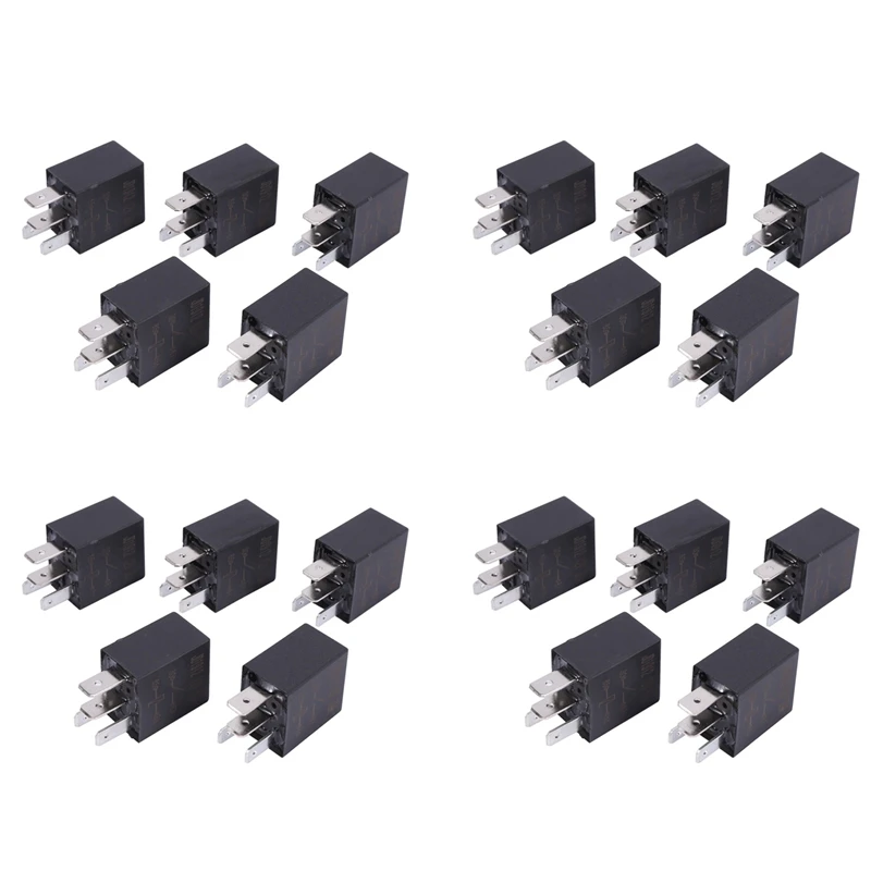 

20 Pcs 30A AMP 12V 4Pin Car Auto Relay Kit SPST For Fan Fuel Pump Light Horn