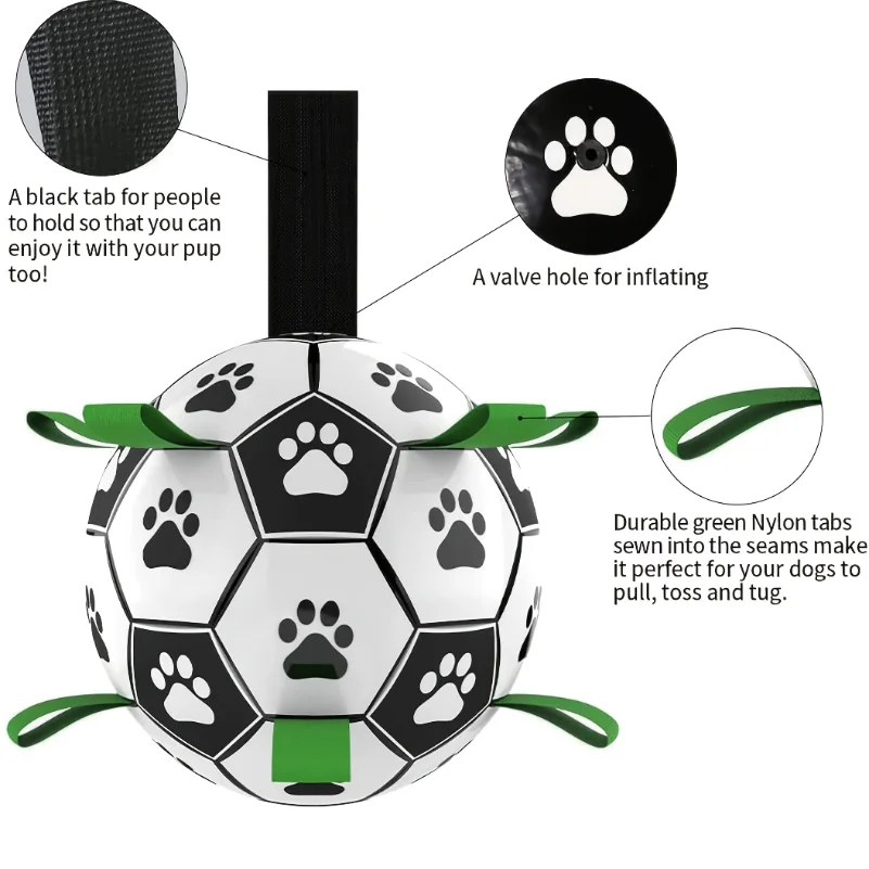 1PC Bell style, 19 cm diameter dog outdoor interactive soccer pet dog training ball, self-entertaining pet dog toy