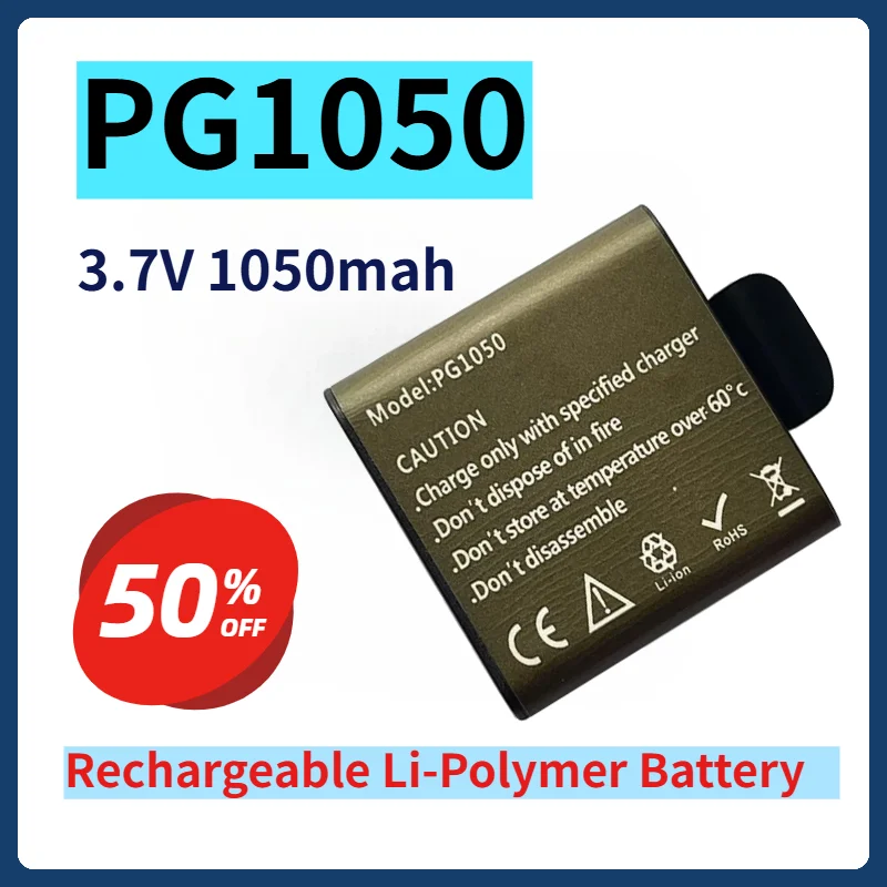 PG1050 3.7V 1050mAh Rechargeable Polymer Lithium Battery for EKEN H3 H8 H9 SJCAM SJ4000 Action Camera Replacement Batteries