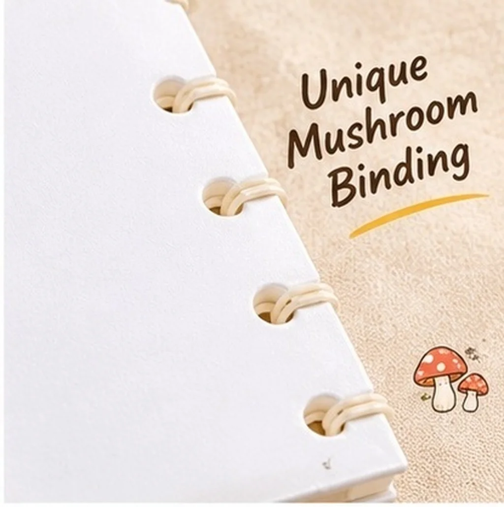 Sublimation Blank Notebook B5 Mushroom Spiral Binding Hardcover Journal DIY Customizable Hardback Notepad for Sublimation