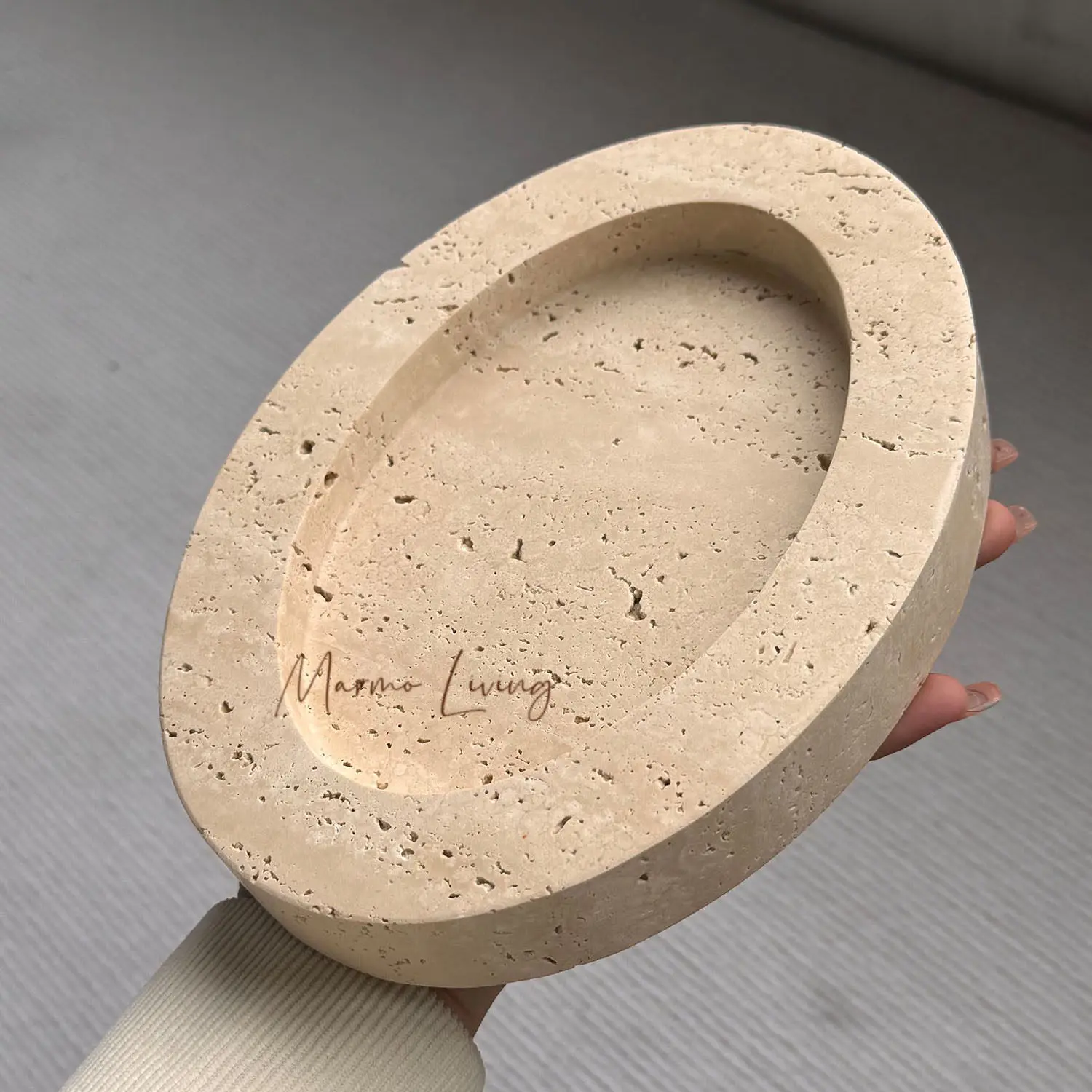 

Wabi Sabi Natural Stone Tray for Living Room Coffee Table Study Office Decor Hotel Lobby Display