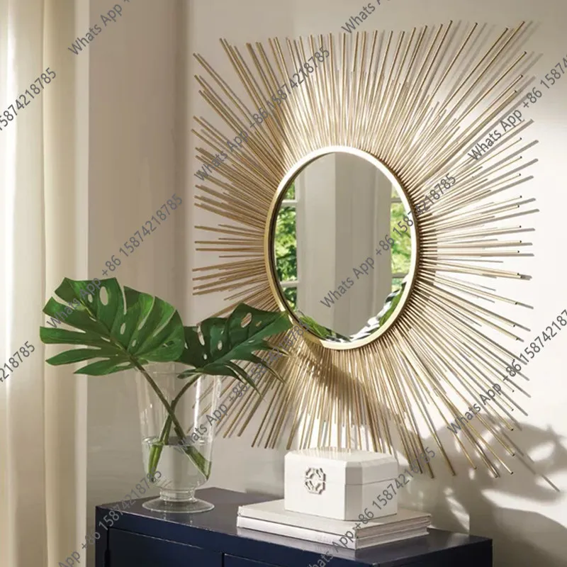 Modern simple household foldable four-sided wall haircut decorative mirror lens