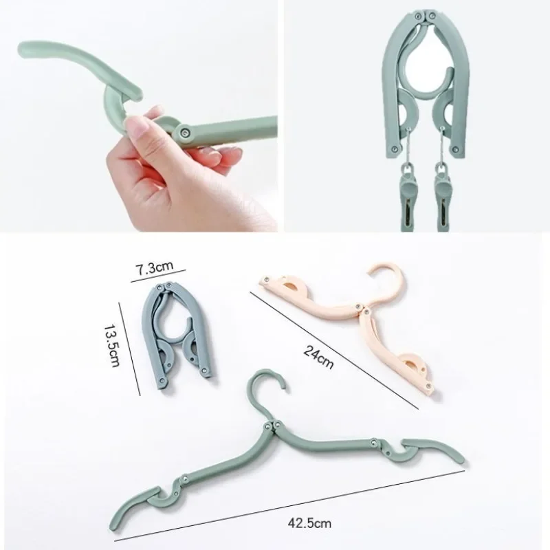 Portable Folding Clothes Hanger for Outdoor Business Travel and Student Dormitory Multi Functional Retractable Clothes Hanger