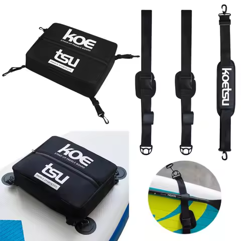 KOETSU Large Capacity Paddleboard Paddle Board Storage Bag Deck Cooler Bag Kayak Strap Paddle Board Elastic Rope