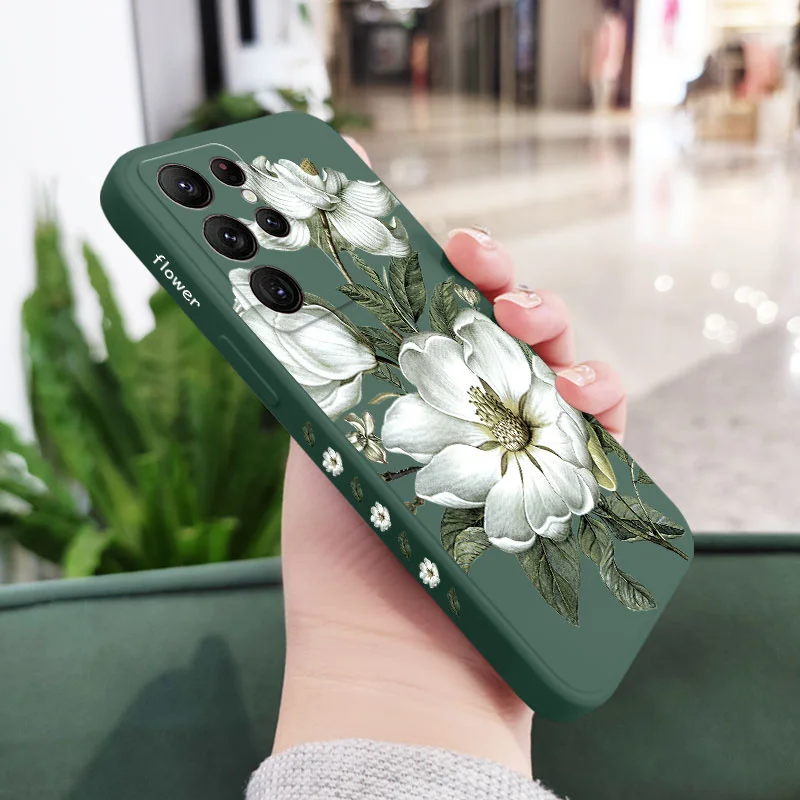 Wild Flowers Phone Case For Samsung Galaxy S24 S23 S22 S21 S20 Ultra Plus FE S10 S9 S10E Note 20 ultra 10 9 Plus Cover