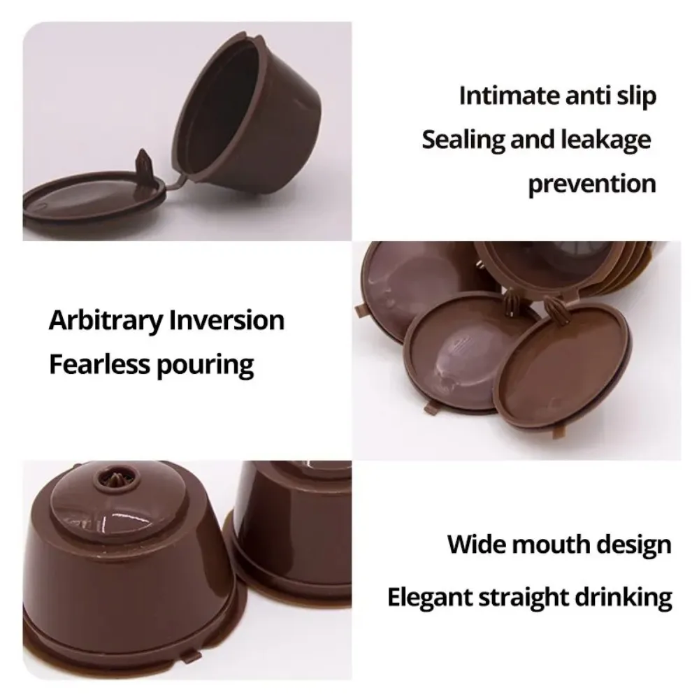 6pcs Reusable Coffee Capsule For Nescafe Dolce Gusto Machine Refillable Coffee Capsule Filter Cup Kit image 5