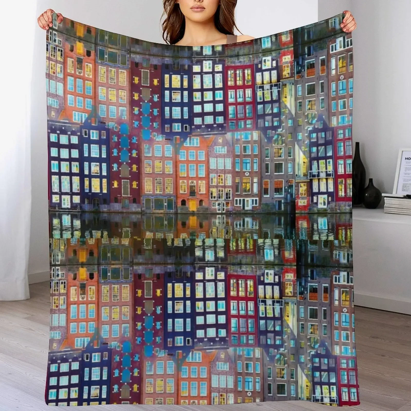 Amsterdam 40 Throw Blanket Furry Designers Flannels Bed covers Blankets