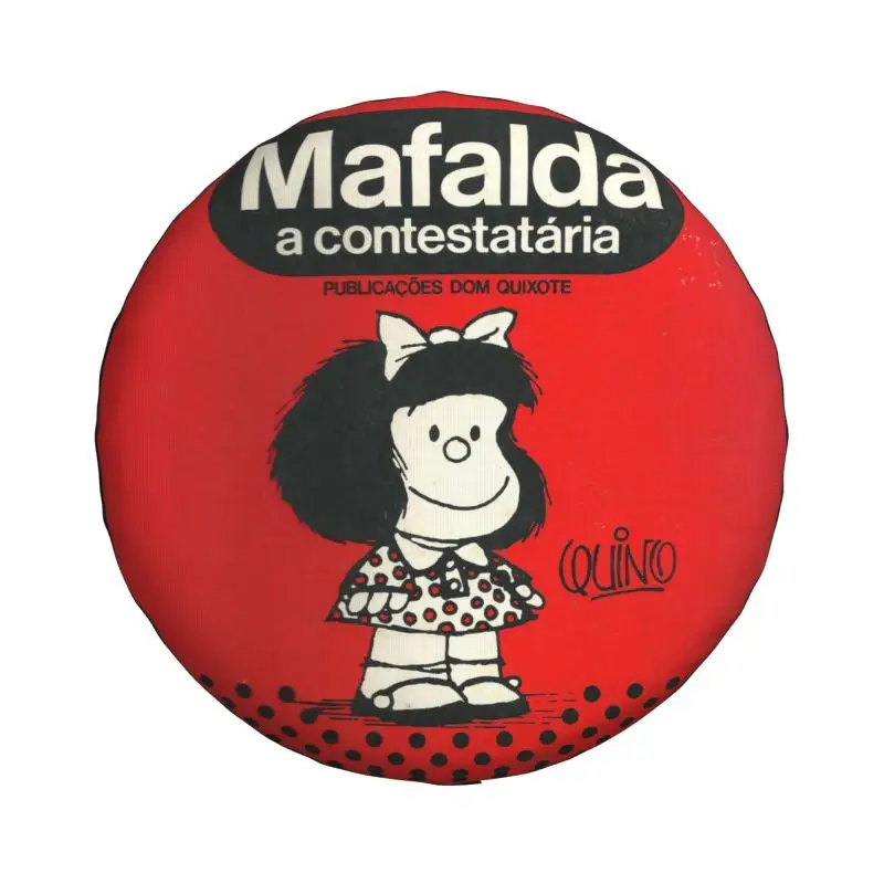 Custom Mafalda A Contestataria Spare Wheel Cover for Jeep Honda 4WD RV Quino Comic Manga Tire Protector 14