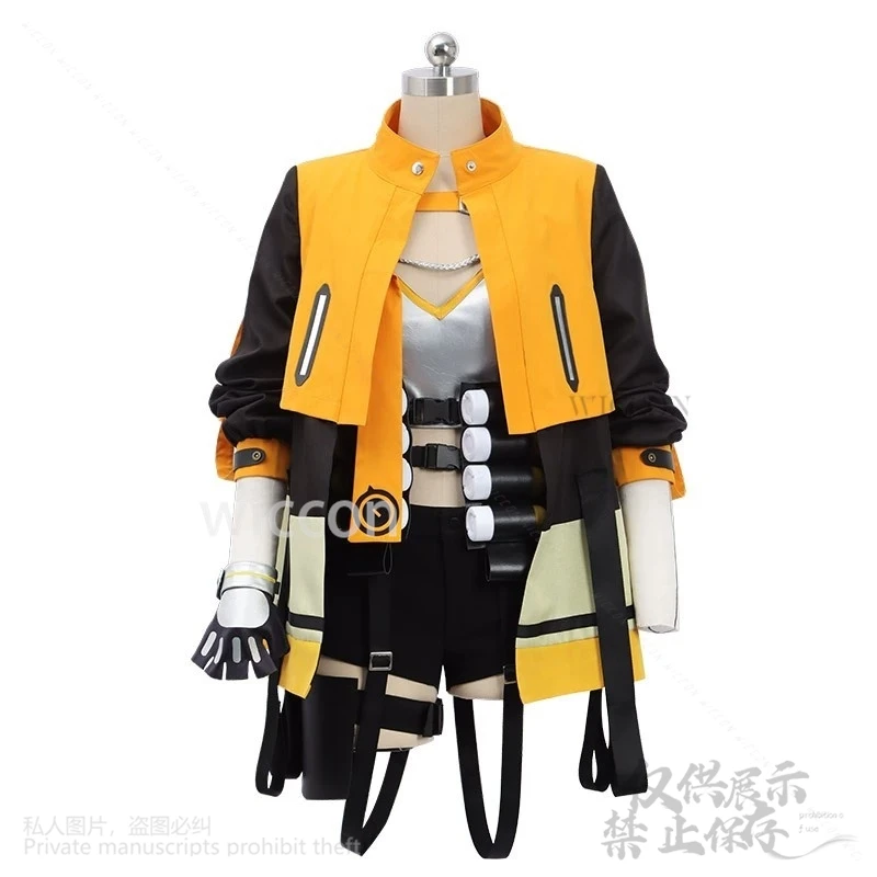 Anis Cosplay Game NIKKE：The Goddess Of Victory Costume Fashion Punk Yellow Black Coat Y2K Halloween Jirai Kei Girls Customized