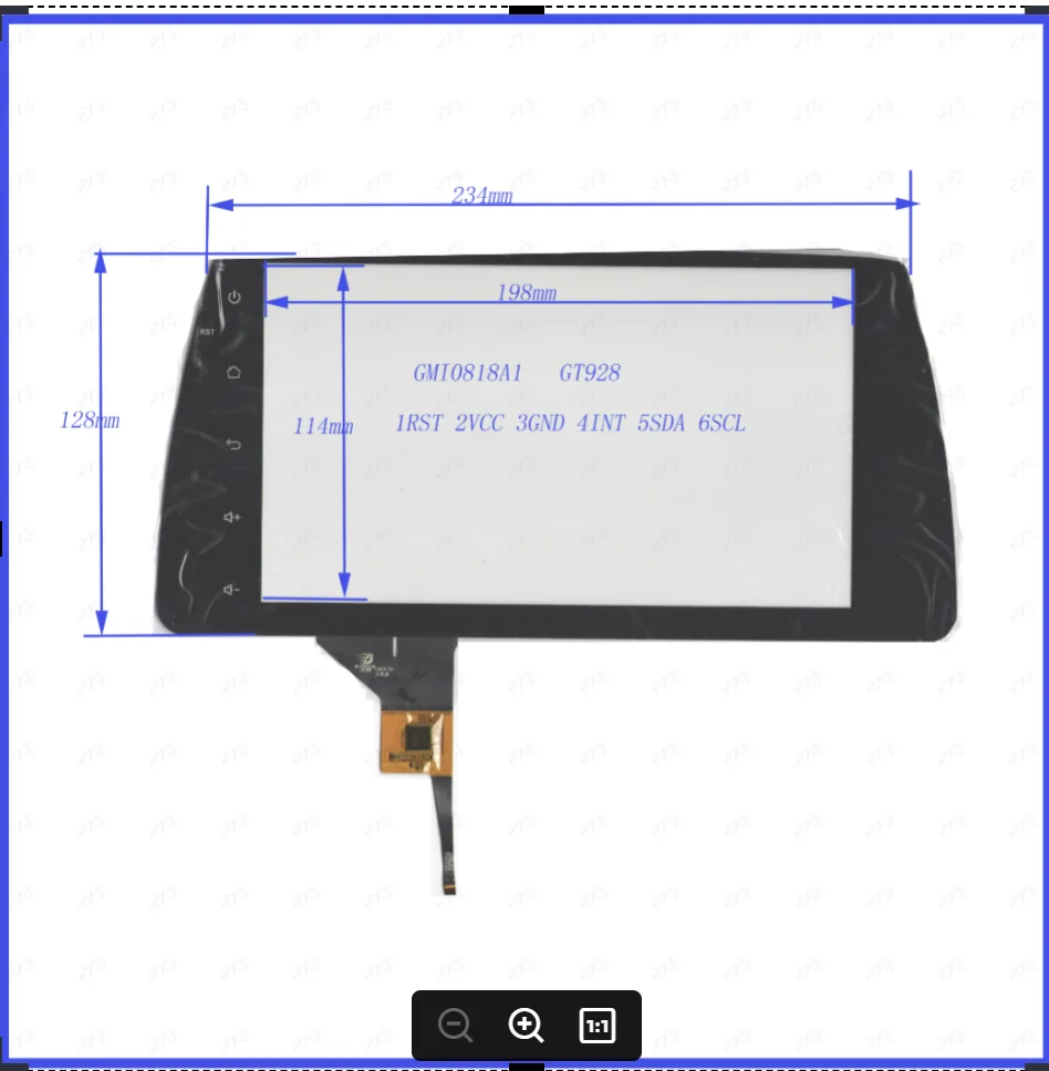 

ZhiYuSun Бесплатная доставка GMI0818A1 234*128 мм Емкостный экран GT928